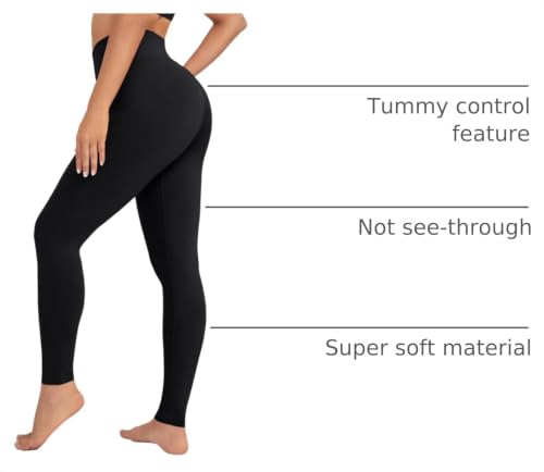 VALANDY Creamlush 1/3/5 Pack High Waisted Leggings for Women Buttery Soft - color: 1 Pack - Black, size: Small-Medium