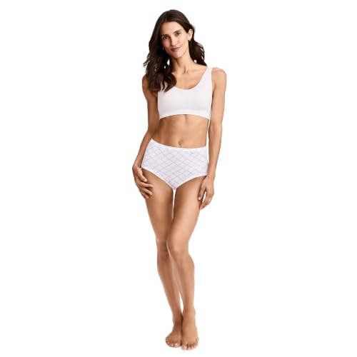 Jockey Women's Underwear 100% Cotton Elance Brief - 3 Pack - color: Floral Trellis, size: 5
