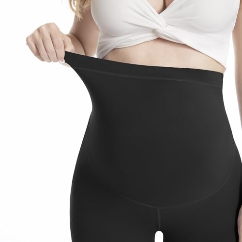 Over‑Belly Maternity Leggings, Soft Stretch Yoga Pants - color: 4 Packs-black/Dark Grey/Navy Blue/Blue, size: Medium