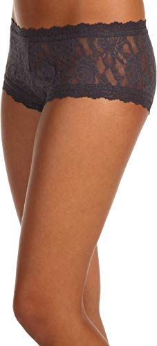 hanky panky Women's Signature Lace Boyshorts - color: Granite, size: X-Large