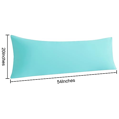 NTBAY Body Microfiber Pillowcases, Set of 2, Aqua - color: Aqua, size: Body (20"x54")