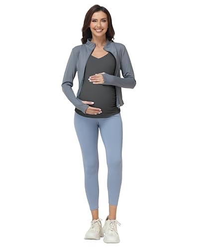 Foucome Maternity Nursing Tank Tops for Breastfeeding - color: Grey, size: Small