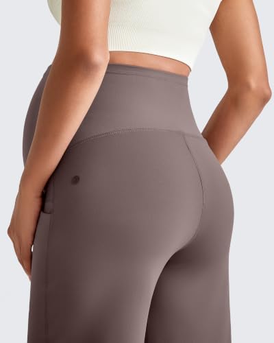 G4Free EverGoing Maternity Dress Pants Pregnancy Trousers Over the Belly - color: Taupe, size: Medium