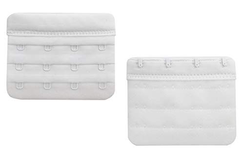 Tamlien Bra Extender 2 Hook/3 Hook/4 Hook/5 Hook, Soft and Comfortable Bra Extension - color: Bra Extender 4 Hooks-white
