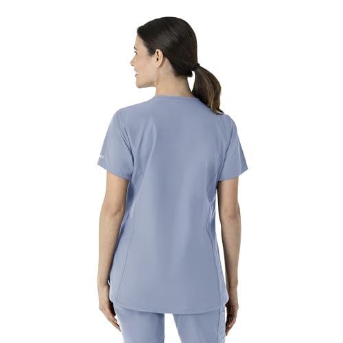 Carhartt Scrubs C12213 Women's Force® Modern Fit Notch Neck Tunic Top - color: Ceil Blue, size: Medium