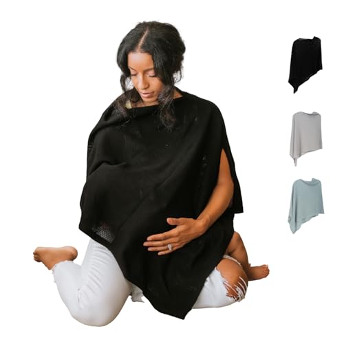 Gold Mamas 100% Cotton Nursing Cover for Breastfeeding - color: Black/Cotton Fabric