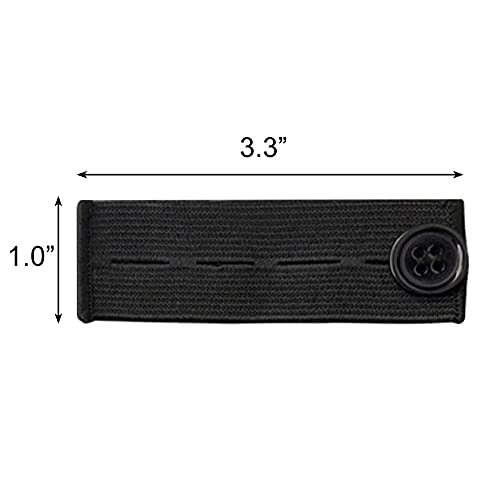 BlingKingdom 5 PCS Adjustable Elastic Button Extenders for Women, Men Pants