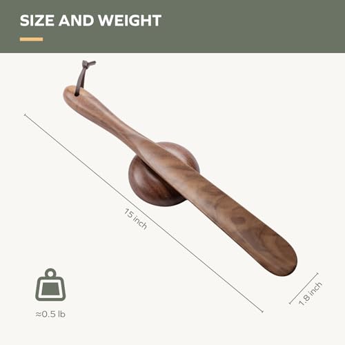 muso wood Shoe Horn 15" Long Handle for Seniors
