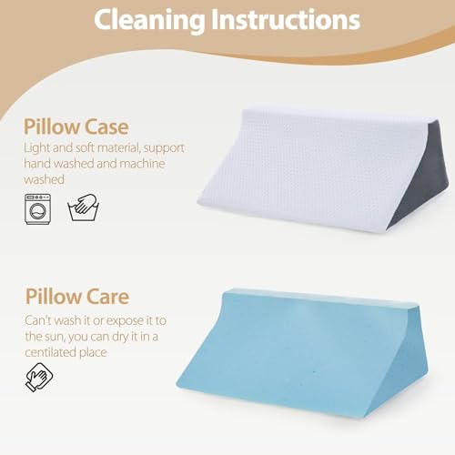Wedge Pillow for Side Sleepers, Body Positioning Support - color: Gray White