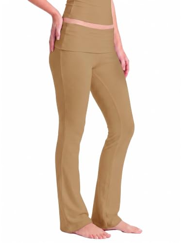 Flare Leggings for Women Tummy Control Bootcut Yoga Pants - color: 30"coffee Brown, size: X-Small