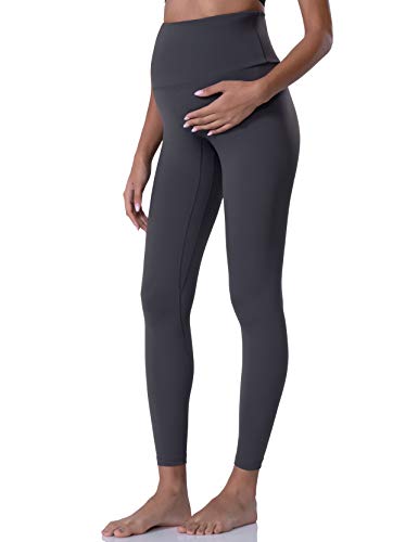 POSHDIVAH Maternity Leggings for Women Pregnancy Yoga Pants - color: Grey, size: Large