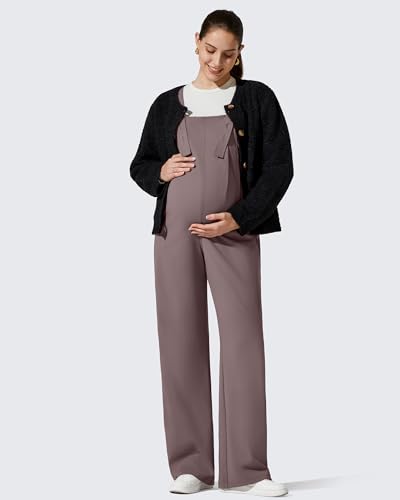 G4Free Shiftready Maternity Jumpsuit Pregnancy Overalls Adjustable Casual - color: Taupe, size: Large