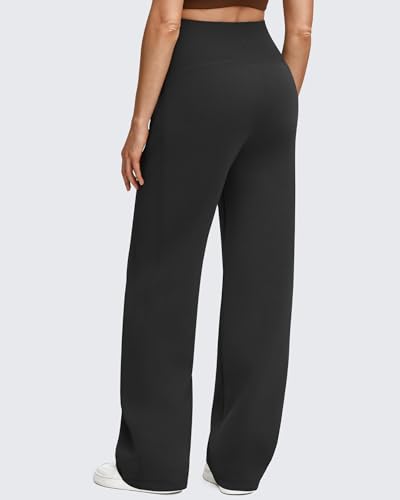 G4Free Maternity Pants Pregnancy Wide Leg Sweatpants High Waist Modal Soft - color: Black, size: Small