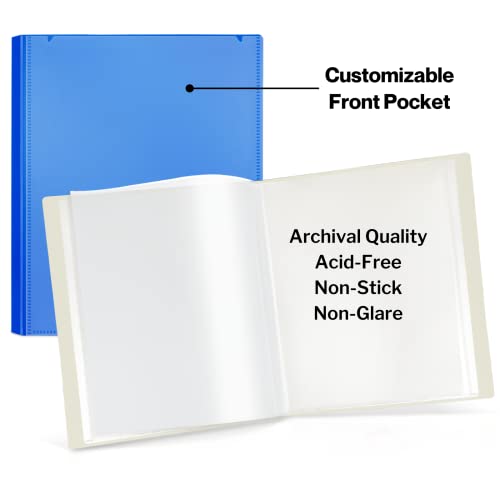 Cranbury Portfolio Binder 8x10, 48 Photos, Clear Sleeves, Blue - color: Blue, style: 8x10 (1 PK)