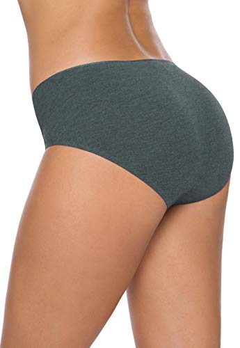 Wealurre Cotton Bikini Women's Breathable Panties Seamless Comfort Underwear - color: Blue Gold, size: Medium