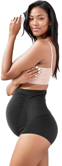Berkshire Women's Berkshire High Waisted Maternity Underwear, Over Or Under Bump, Soft Seamless L-4x - color: Black, size: 3X Extra Tall