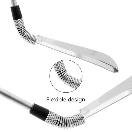 2 Pack Telescopic Shoe Horn, 16-31" Long Handle Stainless Steel