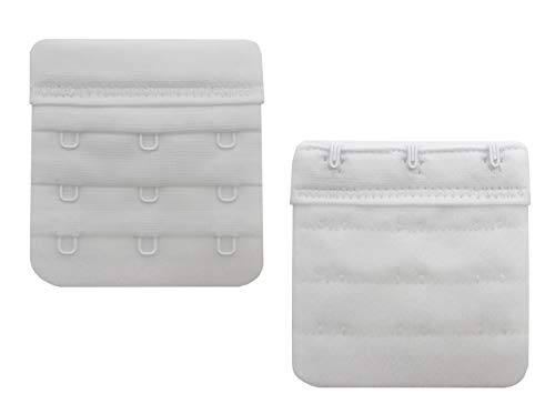 Tamlien Bra Extender 2 Hook/3 Hook/4 Hook/5 Hook, Soft and Comfortable Bra Extension - color: Bra Extender 3 Hooks-white