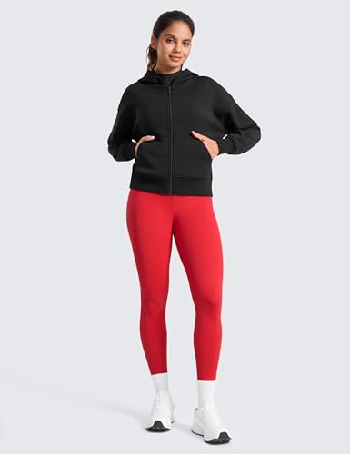CRZ YOGA Matte Fleece Lined Leggings 28'' - color: Aurora Red, size: X-Small