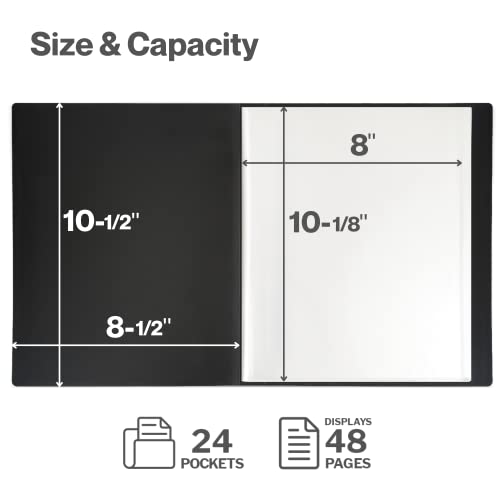 Cranbury Portfolio Binder 8x10, 48 Photos, Clear Sleeves, Blue - color: Blue, style: 8x10 (1 PK)