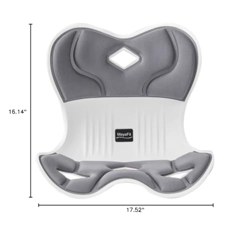Lumbar Support Cushion – Grey, Standard, Back & Shoulder - color: Grey, size: Standard