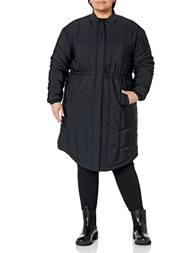 Amazon Essentials Women's Oversized Quilted Coat (Available in Plus Size) - color: Black, size: Medium