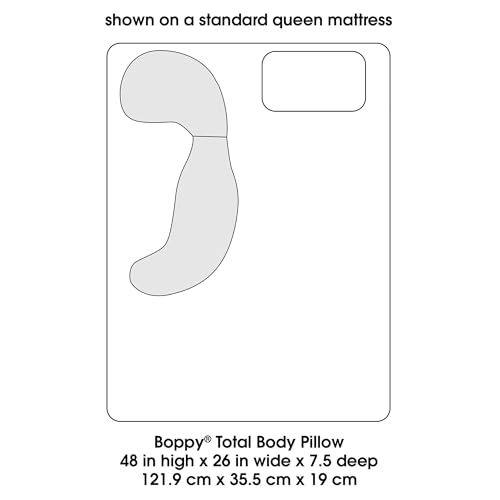 Boppy Total Body Pregnancy Pillow, Organic Cotton Cover, Maternity Support - color: Organic Biscuit