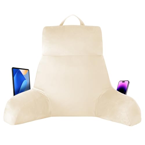 IPYNBAP Back Pillow for Bed Sitting up, Reading Pillow, 24 Inch, Beige - color: Beige, size: Large(24inch)
