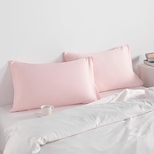 NTBAY Toddler Microfiber Pillowcases, Set of 2, Blush Pink - color: Blush Pink, size: Toddler (14"x20")