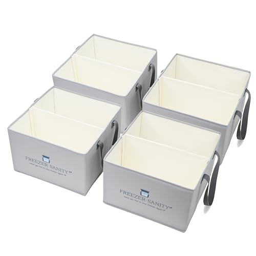 Stackable Chest Freezer Organizer Bins Collapsible Reg 4pk - size: 4 Pack Regular 15x14x9"