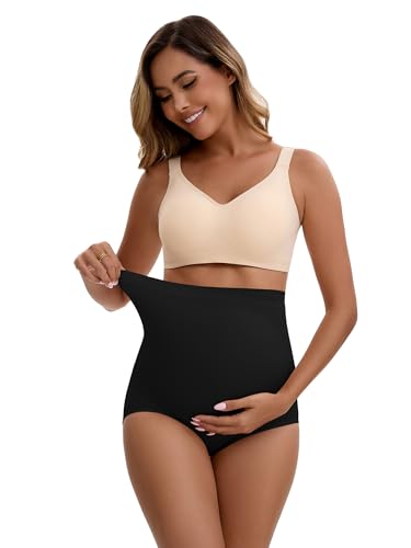 Allegra K Women High Waist Maternity Seamless Butt Lifter Briefs Panties - color: Black, size: Medium