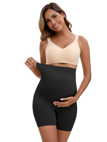 Allegra K Womens Maternity Underwear High Waisted Shaping Briefs Over Bump Pregnancy Belly Support - color: Black, size: Small