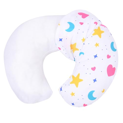 Cloele Nursing Pillow Cover for Women,White and Blue Star, 2 Pack - color: White&blue
