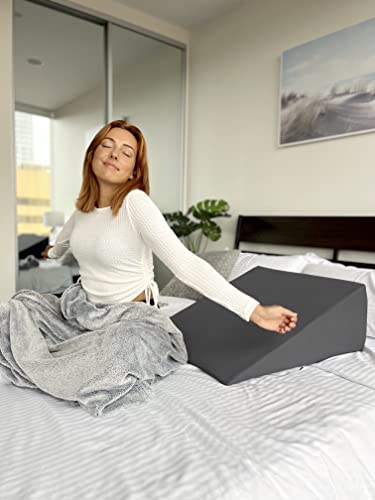 PLANETOFBAMBOO 100% Bamboo Viscose Wedge Pillow Cover 24" L x 24" W x 7" H - size: 24"L x 24"W x 7"H