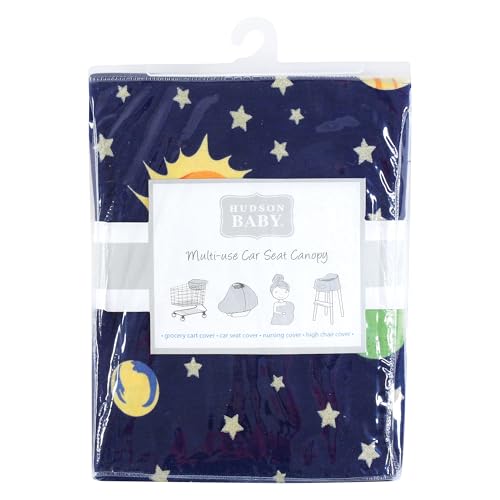 Hudson Baby Unisex Baby Multi-use Car Seat Canopy, Solar System, One Size - color: Solar System