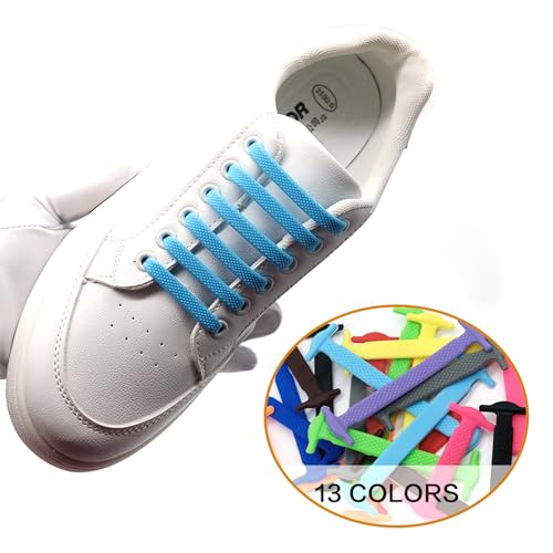 No Tie Shoelaces for Kids and Adults Stretch Silicone Elastic No Tie Shoe Laces - color: Black