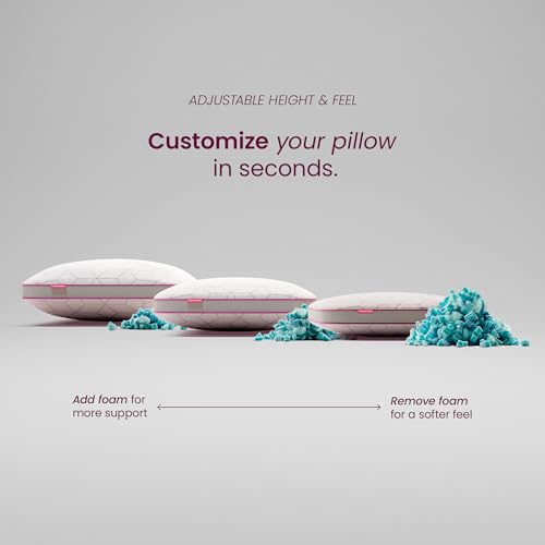 IWS I WANNA SLEEP Premium SnowTouch® Adjustable Size Pillow (Queen, Pack of 2) - color: Queen, size: Pack of 2