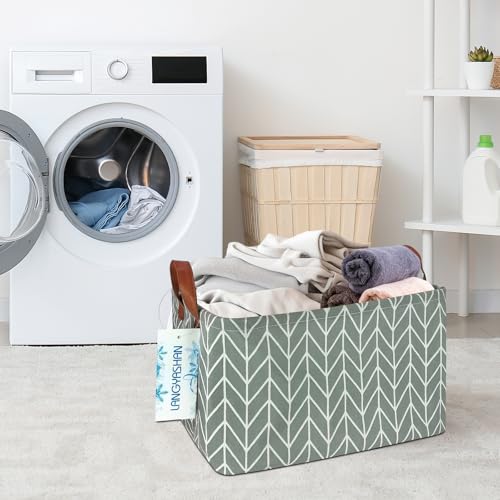 Rectangular Collapsible Grey Point Storage Basket Nursery Organizer - color: REC Grey Point