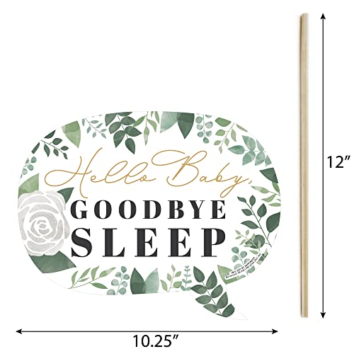 Funny Boho Botanical Baby - Baby Shower Photo Booth Prop Kit - 10pc