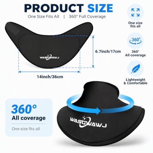 Reusable Neck Ice Pack Wrap - Hot Cold Therapy Gel Pack for Neck Shoulder Pain Relief, Adjustable Velcro Strap, Soft Lycra Fabric, Flexible Cervical Cold Compress for Injuries Recovery