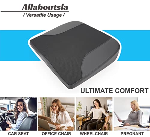 Allaboutsla Car Seat Cushion, Car Seat Cushions for Long Driving - color: Black