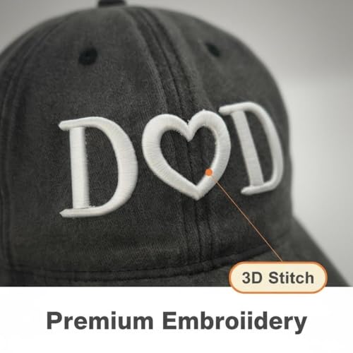 MOM DAD Embroidered Baseball hat for Men Women Gifts - color: Black 81