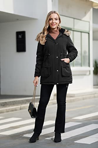 Maacie Maternity Winter Coat Baby Wearing Jacket 3 In 1 Outerwear - color: Black, size: Large