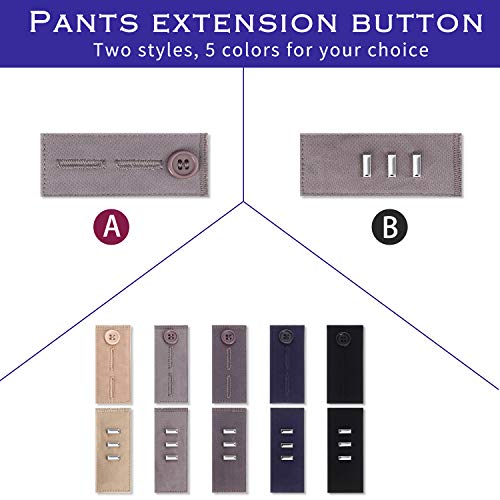 10 Pcs Pant Extenders for Men Women, Waist Extender for Pants Jeans