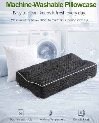 Knee Pillow for Side Sleepers, Memory Foam Leg Pillow, Dark Grey - color: Dark Grey