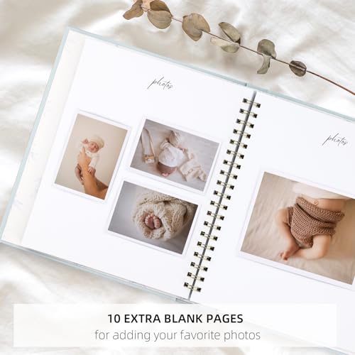 Keepsake Memory Book for Baby Boys or Girls, First 5 Year Baby Book - color: Light Blue