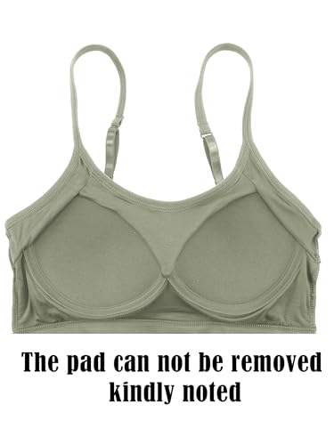 Blulu 3/6/12 Pack Camisole Bra Wireless Bralette - color: Moody Color, size: XX-Large
