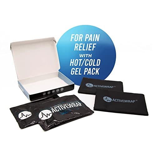 ActiveWrap Ultra Flex Ice & Heat Pack, Medium (6" x 9") – Gel Ice Packs Reusable for Ankle, Elbow & Neck, Hot & Cold Therapy, Flexible No-Flow Gel, Includes Nylon Protective Pouch (2 Count) - size: Medium (6" x 9")