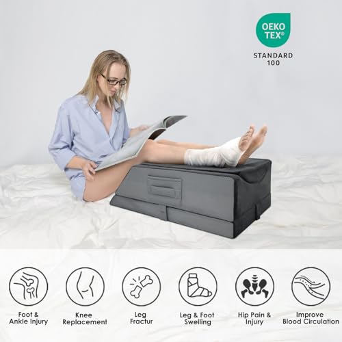 Kehangte Leg Elevation Pillows for After Surgery 29"x16.5"x9.5" - size: Double Leg (29"x16.5"x9.5")