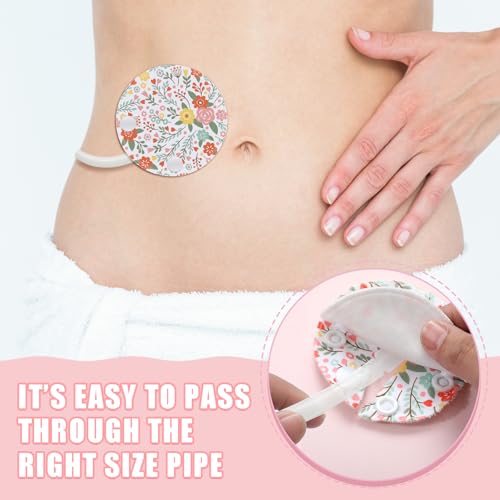 Breling 18 Pack G Tube Button Covers for Kids, Gtube Pads, Flower
